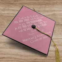 Christian Bible Verse Graduation Typography Graduation Cap Topper