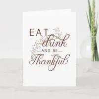 eat drink and be thankful holiday card