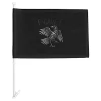 Raven F-Caw-F Funny Raven Quote Car Flag