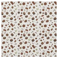 Chocoholic Chocolates and Candy Bars Patterned Fabric