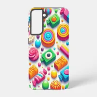 Retro Multicolored Cartoon Sweets Samsung Galaxy S21 Case