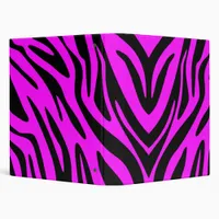 Pink Zebra 3 Ring Binder