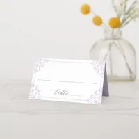 Elegant Lavender Purple Wedding Vintage Classic Place Card