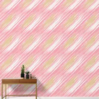 Tan, White, and Pink Pattern Wallpaper
