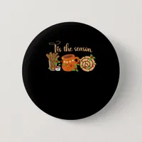 Tis The Season Mexican Christmas Cafecito Pan Dulc Button