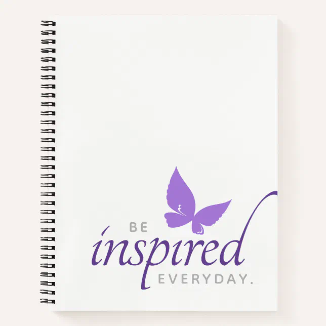 Inspirational Be Inspired Everyday Butterfly Notebook