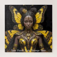 African Woman Butterfly Dress  Jigsaw Puzzle