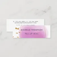 Purple and Gold Brushstrokes Business Card