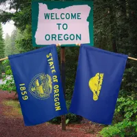 State of Oregon Double Sided House Flag