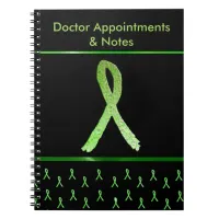 Black Lyme Disease Awareness Ribbon Notebook