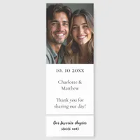 Wedding photo quote thank you favor bookmarks
