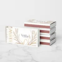 Rustic Pampas Coastal Beach Wedding  Matchboxes