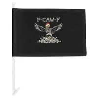 F-Caw-F Funny Chicken Halloween Cool Unique Car Flag