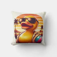 Rubber Duckie Duck  Throw Pillow