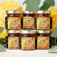 Elegant 23rd Imperial Topaz Wedding Anniversary Honey Jar Favors