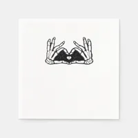 Skeleton Hands The Of A Heart  Napkins