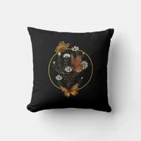 Cottagecore Goblincore Fairycore Graphic Flower Bu Throw Pillow