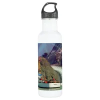 Alaskan Mountain View with Boat Stainless Steel Water Bottle