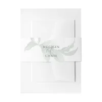 Modern Elegant Tropical Leaves Invitation Belly Band