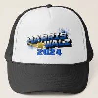 Harris & Walz Gold Star Trucker Hat