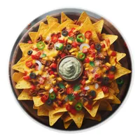 Realistic Plate of Nachos Funny Ceramic Knob