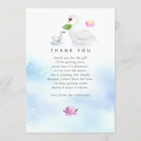 Swan Watercolor Baby Shower Thank You Card