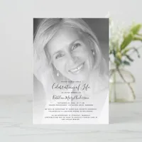 Funeral Photo Celebration of Life Memorial Invitat Invitation