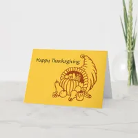 Card - Greeting - Thanksgiving Cornucopia