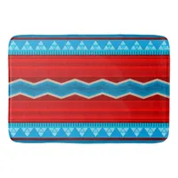 Southwest River Canyon Geometric Red Turquoise Bath Mat