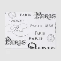 Vintage Paris Typography Tissue Paper