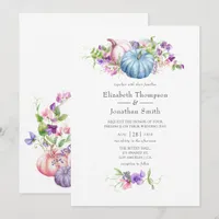 Autumn - Fall Floral Wedding Invitation