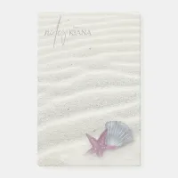 White Sands Starfish Wedding Plum/Steel Blue ID605 Post-it Notes