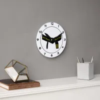 Martial Arts Fourth Degree Black Belt Round Clock
