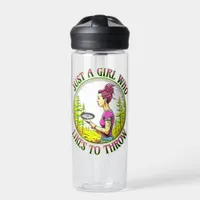Just a Girl Who Likes to Throw | Disc Golf  Water Bottle