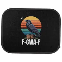 Funny Retro F-Caw-F Bird Crow Crow Bird  Car Floor Mat
