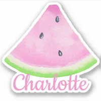 Custom Name Watermelon Slice Sticker for Kids