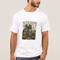 Vintage Tis Season Halloween Skeleton Retro T-Shirt