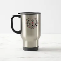 Skeleton Heart Hands Viral Trendy Vibe Travel Mug