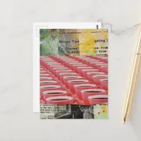 Vintage Working Men and Coffee collage Postcard