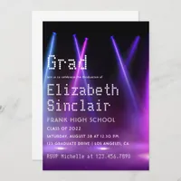 Stage Lights Graduation Party Invitation