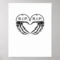 Rip, Heart Shaped Design Made From Gravestones, An Poster