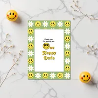 "One Happy Dude" Retro Smile Thank You Card