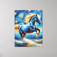 Blue Horse Canvas Print