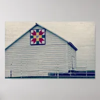 Barn Quilt With Letters Poster