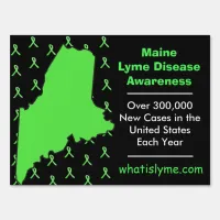 Maine Lyme Disease Awareness 2 sided Yard Sign