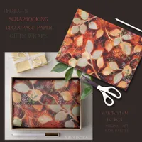 Vibrant Fall Leaves Watercolor Tissue Paper