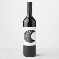 Whimsigoth Witch Moon Wicca Kawaii Goth Tattoo Ast Wine Label