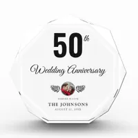 50th Wedding Anniversary Year Happy Couple Photo Acrylic Award