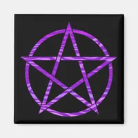 Purple Zebra Pentagram Magnet