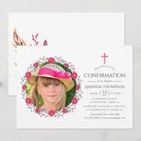 Watercolor Floral Safari Confirmation Invitation